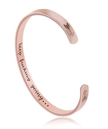 Joycuff Rose Gold Bangle Inspirational Bracelets Fight Cancer Gifts