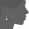 Sterling Silver Oval Gemstone Dangle Earrings