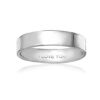 Sterling Silver Flat Couples Wedding Band Ring