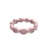 QALO Women's Iridescent Pink Eternity Silicone Wedding Ring