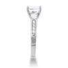 Ioka - 14K Solid White Gold 1.5 Ct. Princess Cut 3 Stone