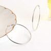 3 Pairs Big Hoop Earrings Rose Gold Plated Silver