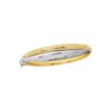 14k Yellow White Gold Shiny Fancy Bangle Bracelet