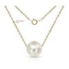 14K Yellow Gold Chain with 7-7.5mm White Freshwater Cultured Pearl