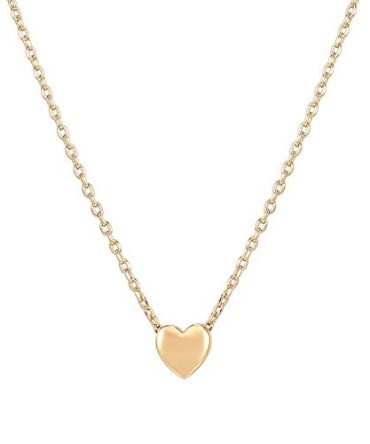 PAVOI 14K Rose Gold Plated Tiny Heart Necklace