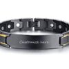 Personalized Custom Stainless Steel Magnet Therapy Identification Bracelet
