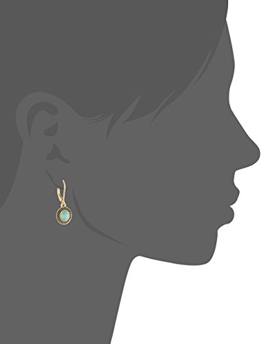 Napier Gold-Tone and Green Swarovski Crystal Drop Earrings