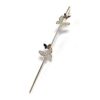 Rhinestone Wire Needle Hook Earrings Jewelry 6 Pcs