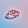 QALO Women's Iridescent Pink Eternity Silicone Wedding Ring