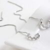 Elevate Your Style with Sterling Silver Wave Cuff Bracelet Adorned with AAAAA CZ Stones