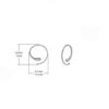Boma Jewelry Sterling Silver Pull Through Hoop Earrings