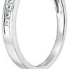 1/4 Carat Diamond, Channel-Set Platinum Princess-cut Diamond
