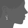 Silver-Tone Crystal Swarovski Stone Leverback Drop Earrings