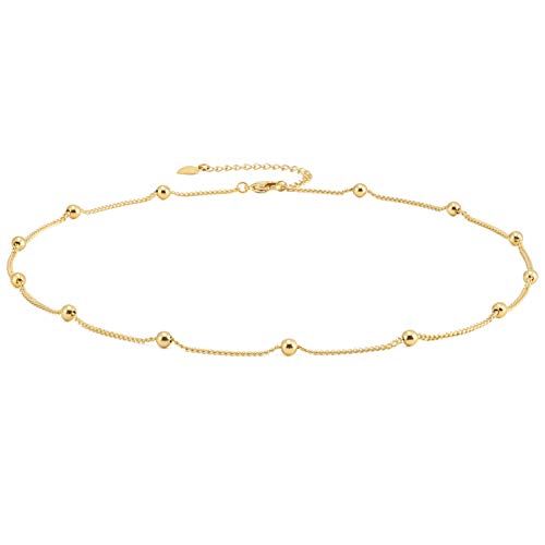 Gold Choker Necklace for Women 18k Gold Plated