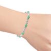 Emerald & Diamond XOXO Hugs & Kisses Tennis Bracelet in Sterling Silver – Adjustable for a Perfect Fit