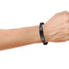 Black Identification Name Plate Cable Link Engravable ID Bangle Bracelet