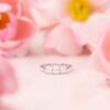 Platinum Plated Sterling Silver Princess Engagement