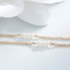 Attractive Bikini Body Chain Bra - Gold Pearl Body Jewelry