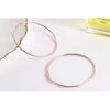 3 Pairs Big Hoop Earrings Rose Gold Plated Silver