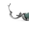 American West Sterling Silver Green Aventurine Fish Pendant