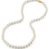 THE PEARL SOURCE 14K Gold 6.5-7.0mm Round Genuine White Japanese