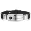 MOWOM Medical Bracelet Custom Engraved Silicone Adjustable