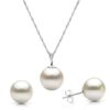 14K Yellow Gold 7-7.5mm Freshwater Cultured White Pearl