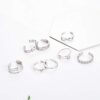 Hypoallergenic 8-Piece Open Toe Ring Set for Women