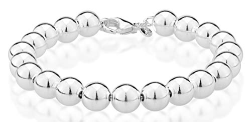 Miabella Sterling Silver Italian Handmade Chain Bracelet