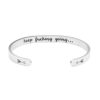 Bracelet Personalized Mantra Cuff Bangle Engraved