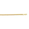 14k Yellow Gold Sparkle Cut Braided Fox Chain