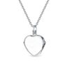 Small Simulated Red Garnet CZ Locket Necklace