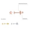 PAVOI 14K Gold Plated Star Stud Earrings
