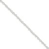 Sterling Silver Polished 0.5mm Fancy Love Heart Link Anklet