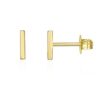 PAVOI 14K Gold Plated Mini Bar Stud Earrings