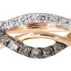 Twisted Half Eternity Anniversary Ring With Round Natural