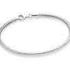 Miabella 925 Sterling Silver 3mm Snake Chain Bracelet – Italian Craftsmanship for Men & Women 