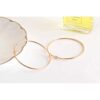 3 Pairs Big Hoop Earrings Rose Gold Plated Silver