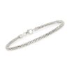 Tubular-Link Bracelet Italian Sterling Silver