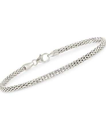 Tubular-Link Bracelet Italian Sterling Silver