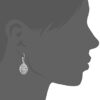 Napier Silver-Tone Textured Leverback Drop Earrings