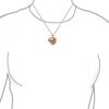 Engravable Abalone Shell CZ Butterfly Heart Shape Pendant