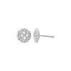 Sterling Silver Lotus Flower Stud Earrings