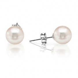 PAVOI Sterling Silver Round Stud Freshwater Cultured Pearl Earrings