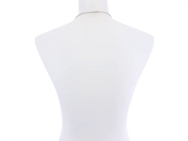 Platinum Plated Sterling Silver Riviera Necklace set
