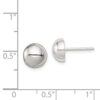 925 Sterling Silver 8mm Button Post Stud Earrings