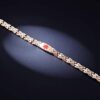 Rose Gold Identification Bracelets Medical Alert Jewelry with Free Engraving