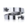Adjustable Stainless Steel Inspirational Ring: Encouragement Jewelry for Empowering Your Spirit