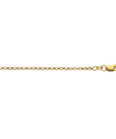 10k Yellow Gold 2.30mm Sparkle Cut Rolo Chain