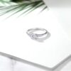 925 Sterling Silver Created Moissanite by Charles & Colvard